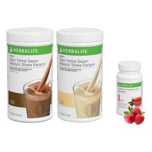 Enerjik ve Pozitif Herbalife Shake Karışımı: Vanilya, Çikolata ve Ahududu Çay