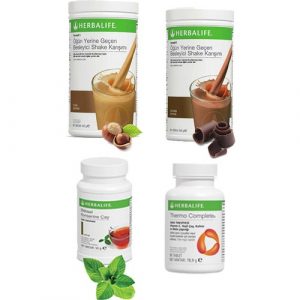 Enerjik ve Pozitif Herbalife Shake Karışımı: Fındık, Çikolata, Klasik Çay ve Thermo