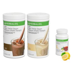 Enerjik ve Pozitif Herbalife Shake Karışımı: Lezzetli Vanilya, Çikolata ve Limon Çayı