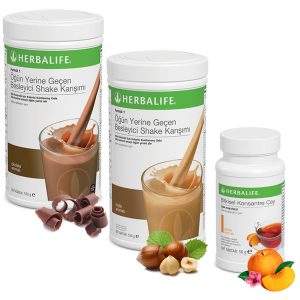Enerjik ve Pozitif Herbalife Shake ve Çay Şeftali Kombinasyonu