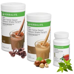 Enerjik ve Pozitif Herbalife Shake ve Çay Klasik Kombinasyonu