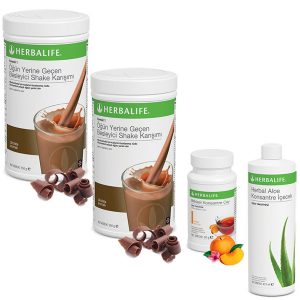 Enerjik ve Pozitif Herbalife Ürünleri: Shake Çikolata 2, Çay Şeftali ve Aloe Vera