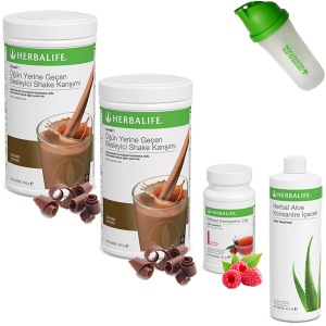 Enerjik ve Pozitif Herbalife Ürünleri: Çikolata Shake, Ahududu Çayı, Aloe Vera ve Shaker