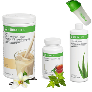 Enerjik ve Pozitif Herbalife Ürünleri: Herbalife Shake Vanilya, Herbalife Çay Klasik 100 Gr, Herbalife Aloe Vera ve Shaker