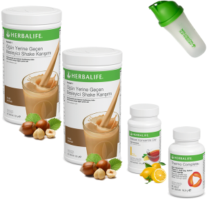 Enerjik ve Pozitif Herbalife Ürünleri: Fındık Aromalı Herbalife Shake, Limonlu Herbalife Çay, Herbalife Thermo Complete ve Shaker