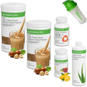 Enerjik ve Pozitif Herbalife Ürünleri: Fındık Aromalı Herbalife Shake 2, Limonlu Herbalife Çay, Aloe Vera İçecek, Herbalife Thermo ve Shaker
