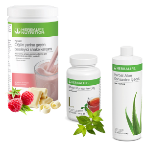 Enerjik ve Pozitif Herbalife Ürünleri: Ahududu Shake, Çay Klasik 100 Gr, Aloe Vera