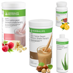 Enerjik ve Pozitif Herbalife Ürünleri: Ahududu Shake, Fındık Shake, Çay Limon ve Aloe Vera