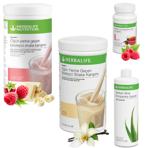 Enerjik ve Pozitif Herbalife Ürünleri: Ahududu Shake, Vanilya Shake, Herbalife Çay Ahududu, Herbalife Aloe Vera