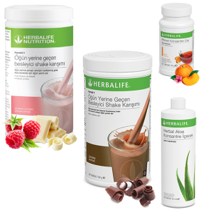 Enerjik ve Pozitif Herbalife Ürünleri: Ahududu ve Çikolata Shake ile Şeftali Çayı ve Aloe Vera