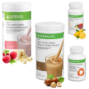 Enerjik ve Pozitif Herbalife Ürünleri: Ahududu Shake, Fındık Shake, Çay Limon ve Thermo Complete