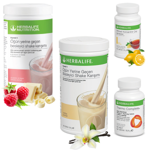 Enerjik ve Pozitif Herbalife Ürünleri: Ahududu Shake, Vanilya Shake, Çay Limon ve Thermo Complete