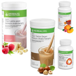 Enerjik ve Pozitif Herbalife Ürünleri: Ahududu Shake, Fındık Shake, Çay Şeftali, Thermo Complete
