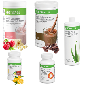 Enerjik ve Pozitif Herbalife Ürünleri: Ahududu ve Çikolata Shake, Çay Limon, Aloe Vera ve Thermo Complete