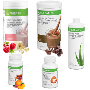 Enerjik ve Pozitif Herbalife Ürünleri: Ahududu ve Çikolata Shake, Çay Şeftali, Aloe Vera ve Thermo Complete