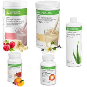 Enerjik ve Pozitif Herbalife Ürünleri: Ahududu ve Vanilya Shake, Çay Şeftali, Aloe Vera ve Thermo Complete