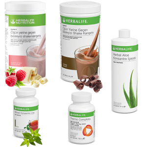 Enerjik ve Pozitif Herbalife Ürünleri: Ahududu ve Çikolata Shake, Çay Klasik, Aloe Vera ve Thermo Complete