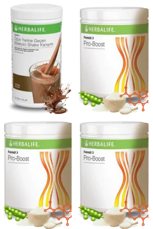 Herbalife Ürünleri Pro-Boost (3 adet) + Shake Çikolatalı