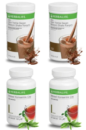 Herbalife Ürünleri Shake Çikolatalı (2 adet), Çay 100gr Klasik (2 adet)