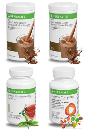 Herbalife Ürünleri Shake Çikolatalı (2 adet) + Çay 100gr Klasik + Thermo Complete