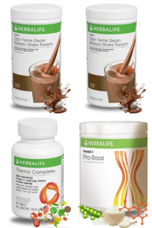 Herbalife Ürünleri Shake Çikolatalı (2 adet) + Thermo Complete + Pro-Boost