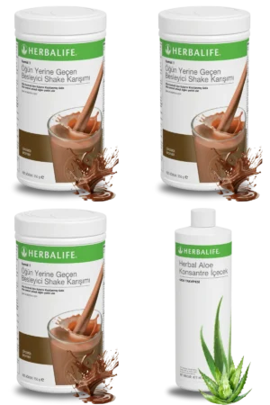 Herbalife Ürünleri Shake Çikolatalı (3 adet) + Aloe Vera