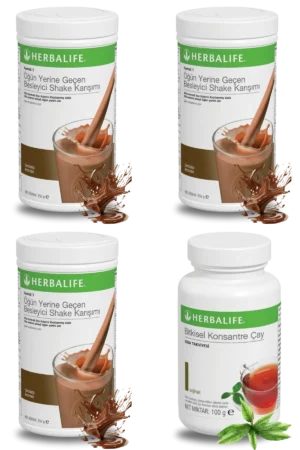 Herbalife Ürünleri Shake Çikolatalı (3 adet) + Çay 100gr Klasik
