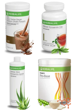 Herbalife Ürünleri Shake Çikolatalı + Çay 100gr Klasik + Aloe Vera + Pro-Boost