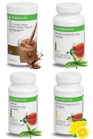 Herbalife Ürünleri Shake Çikolatalı + Çay 100gr Klasik + Çay 50gr Klasik + Çay Limon Aromalı