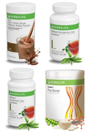 Herbalife Ürünleri Shake Çikolatalı + Çay 100gr Klasik + Çay 50gr Klasik + Pro-Boost