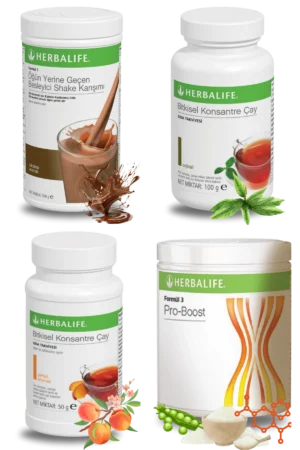 Herbalife Ürünleri Shake Çikolatalı + Çay 100gr Klasik + Çay Şeftali Aromalı + Pro-Boost
