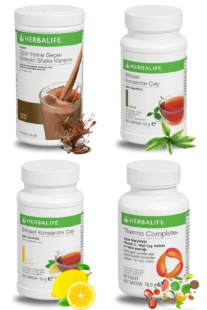 Herbalife Ürünleri Shake Çikolatalı + Çay 50gr Klasik + Çay Limon Aromalı + Thermo Complete