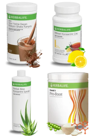 Herbalife Ürünleri Shake Çikolatalı + Çay Limon Aromalı + Aloe Vera + Pro-Boost