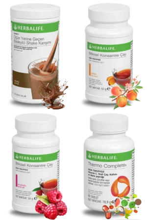 Herbalife Ürünleri Shake Çikolatalı + Çay Şeftali Aromalı + Çay Ahududu Aromalı + Thermo Complete