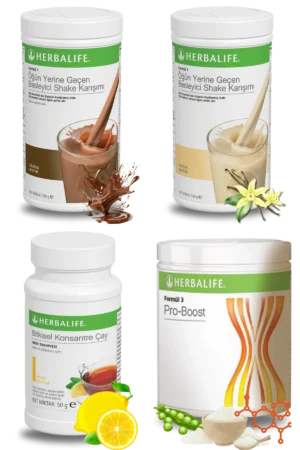 Herbalife Ürünleri Shake Çikolatalı + Shake Vanilyalı + Çay Limon Aromalı + Pro-Boost