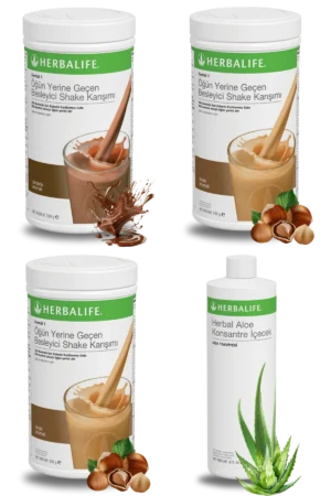 Herbalife Ürünleri Shake Fındıklı (2 adet) + Shake Çikolatalı + Aloe Vera