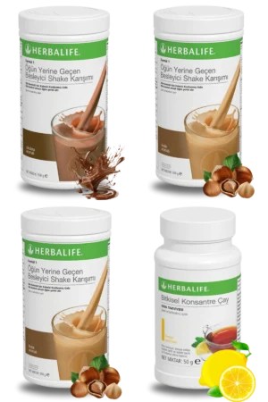 Herbalife Ürünleri Shake Fındıklı (2 adet) + Shake Çikolatalı + Çay Limon Aromalı