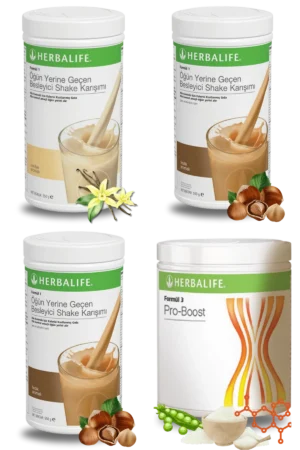Herbalife Ürünleri Shake Fındıklı (2 adet) + Shake Vanilyalı + Pro-Boost