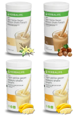 Herbalife Ürünleri Shake Muzlu (2 adet) + Shake Vanilyalı + Shake Fındıklı