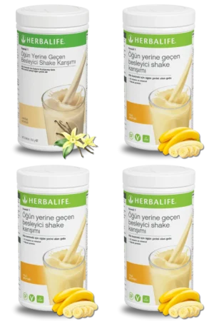 Herbalife Ürünleri Shake Muzlu (3 adet) + Shake Vanilyalı
