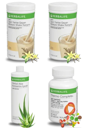 Herbalife Ürünleri Shake Vanilyalı (2 adet) + Aloe Vera + Thermo Complete