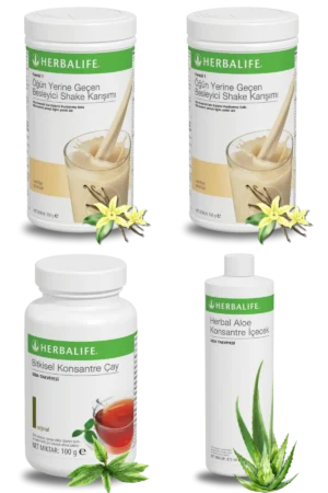 Herbalife Ürünleri Shake Vanilyalı (2 adet) + Çay 100gr Klasik + Aloe Vera