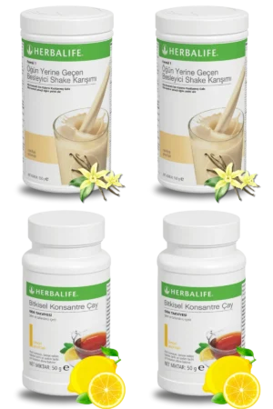 Herbalife Ürünleri Shake Vanilyalı (2 adet), Çay Limon Aromalı (2 adet)