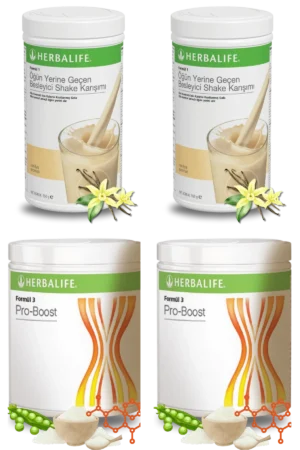 Herbalife Ürünleri Shake Vanilyalı (2 adet), Pro-Boost (2 adet)