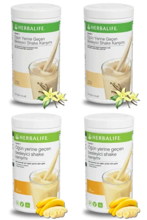 Herbalife Ürünleri Shake Vanilyalı (2 adet), Shake Muzlu (2 adet)
