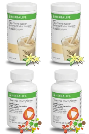 Herbalife Ürünleri Shake Vanilyalı (2 adet), Thermo Complete (2 adet)