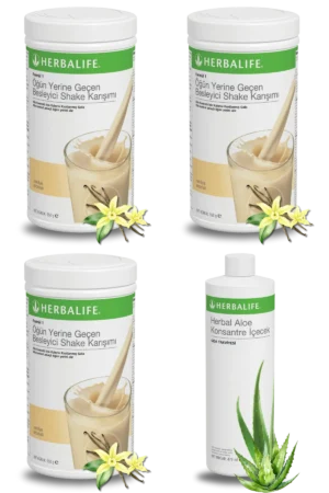Herbalife Ürünleri Shake Vanilyalı (3 adet) + Aloe Vera