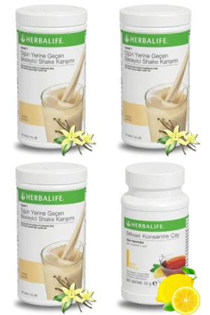 Herbalife Ürünleri Shake Vanilyalı (3 adet) + Çay Limon Aromalı