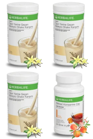 Herbalife Ürünleri Shake Vanilyalı (3 adet) + Çay Şeftali Aromalı