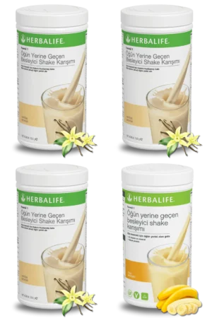 Herbalife Ürünleri Shake Vanilyalı (3 adet) + Shake Muzlu